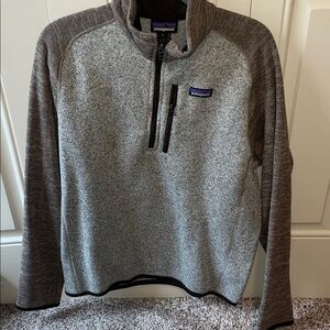 Patagonia Men's Zip-Up Sweater in Gray and Brown